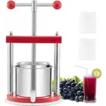 VEVOR Obstweinpresse Obstm&uuml;hle Apfelm&uuml;hle (1,65 L) mit 2 Edelstahlf&auml;sser,