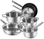 Karcher Topfset Jovita aus Edelstahl, Induktion, 10-teilig - Silber