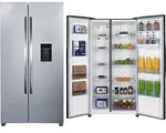 PKM Side by Side K&uuml;hlschrank Silber NoFrost Wasserspender 439 L silber - Silber