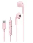 JVC HA-FR17UC-P, USB-C Ohrh&ouml;rer, kompakt, mit Mikrofon und 3-Tasten-Fernbedienung,