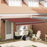vidaXL Ausziehbare Markise Rot und Schwarz 350 x 250 cm