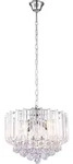 Globo Lighting Luster Metall verchromt, 4x E14 - Schwarz