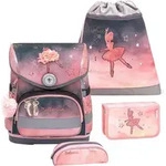 Belmil Schulranzen Set COMPACT 2026 Magnetschloss Ballerina Black Pink (Motiv: