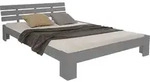 Homestyle4u Doppelbett Holzbett 140x200 mit Lattenrost Bett Bettgestell Grau...