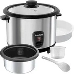 tectake&reg; Reiskocher 1,8 l, f&uuml;r 10 Portionen 31 x 27,5 x 25,5 cm - Silber