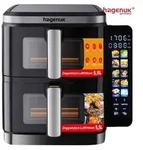 Hagenuk Doppel-Hei&szlig;luftfritteuse 2&times;5,5L DAF2800.12 - Schwarz