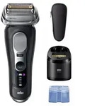 Braun Series 9 Pro+ 9660CC, Folienschaber, Schwarz, Silber, Edelstahl, Tasten, LED,