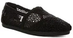 Toms Alpargata Classic Crochet In All Black For Women &ndash; 7.5 UK - 41 EU - 9.5 US /