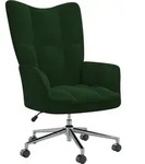 Sessel "Hambach" aus Samt (100% Polyester), Stahl in Dunkelgr&uuml;n. Abmessungen (B/H/T)