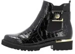 Remonte Damen Stiefelette Chelsea Boot Mit Kunstlack & Glamour-Effekt D8684,