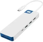 D TARGUS HyperDrive Flex 8 Port USB-C Hub Blue - Blau/Wei&szlig;
