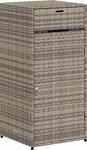 vidaXL Gartenschrank Grau 55x55x111 cm Poly Rattan