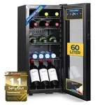 Sommertal K&uuml;hlschrank GK 60&ndash; Leiser Getr&auml;nkek&uuml;hlschrank mit LED, Touchscreen &