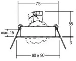Brumberg Leuchten Einbaustrahler 50W alu-mt 00007025