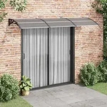 vidaXL T&uuml;rvordach Schwarz 300x100 cm Polycarbonat - Schwarz