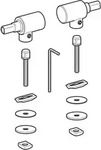 Geberit 598114000 Set Scharniere f&uuml;r WC-Sitz Joly - Wei&szlig;
