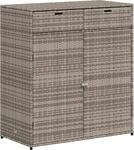 Gartenschrank Grau 105x55x113 cm Poly Rattan