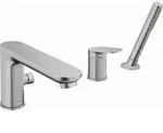 Duravit 3-Loch-Wannenarmatur Wave Edelstahl geb&uuml;rstet - Bronze