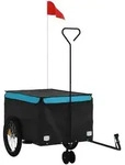 vidaXL Fahrradanh&auml;nger Schwarz und Blau 45 kg Eisen - Blau
