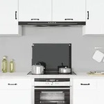 vidaXL K&uuml;chenr&uuml;ckwand Schwarz 70x50 cm Hartglas - Schwarz