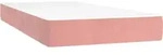 vidaXL Taschenfederkernmatratze Mittel Rosa 80x200x20 cm Samt - Rosa/Wei&szlig;