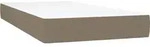 vidaXL Taschenfederkernmatratze Mittel Taupe 80x200x20 cm Stoff - Braun/Wei&szlig;