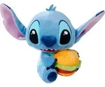 Disney Stitch mit Burger (25 cm) - Blau