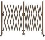 Outsunny Scherengitter Absperrgitter ausziehbar 52-405cm Garten Alu Braun - Braun