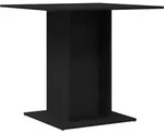 vidaXL Esstisch Schwarz Eichen-Optik 80x80x75 cm Holzwerkstoff - Schwarz