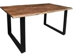 SIT M&ouml;bel Esstisch | Platte 26 mm Akazie mit Baumkante | Gestell Stahl schwarz | B