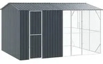 vidaXL Vogelk&auml;fig Anthrazit 430 x 310 x 247 cm Verzinkter Stahl - Grau