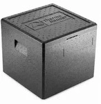 EPP-Thermobox PIZZA schwarz 5 l 41 x 41 x 36 cm mit Deckel - Schwarz