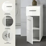 xonox.home Standschrank Ice wei&szlig; Nachbildung 30x80x30 cm - Wei&szlig;