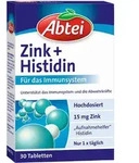 Abtei | Zink + Histidin Abwehr Plus | 30 Tabletten