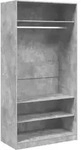 vidaXL Kleiderschrank Betongrau 100x50x200 cm Holzwerkstoff - Grau