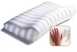 SISSEL Nackenkissen Soft Deluxe, 63 x 33 cm, Rechteckig, Grau, Wei&szlig;, Baumwolle,