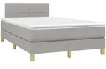 vidaXL Boxspringbett mit Matratze Hellgrau 120x190 cm Stoff - Grau