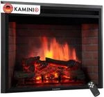 KAMINIO Elektrokamin LUCA - Elektrischer Einbaukamin mit Heizung, 3D-Flammeneffekt,
