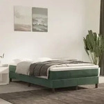 vidaXL Taschenfederkernmatratze Mittel Dunkelgr&uuml;n 120x200x20 cm Samt -...