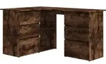 vidaXL Eckschreibtisch R&auml;uchereiche 145x100x76 cm Holzwerkstoff - Braun