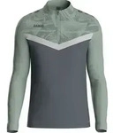 Jako Iconic Ziptop Kinder - Soft Grey / Mintgr&uuml;n / Anthra Light - Grau - 128