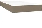 vidaXL Taschenfederkernmatratze Mittel Taupe 120x190x20 cm Stoff - Braun/Wei&szlig;