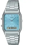 Casio Vintage AQ230A-2A1, Wasserfest, Quarz - Hellblau/Silber