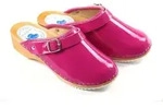 CLOGS Pantolette Sandalette Holz Leder Holzschuhe Holzclogs Damen Klotschen Rosa 36 -