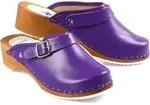 CLOGS Pantolette Sandalette Holz Leder Holzschuhe Holzclogs Damen Klotschen...