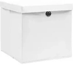 vidaXL Aufbewahrungsboxen mit Deckeln 4 Stk. 28x28x28 cm Wei&szlig; - Wei&szlig;