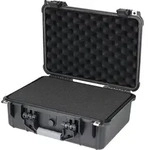 HMF ODK100 Outdoor-Fotokoffer mit Rasterschaumstoff, 41 x 32 x 17,5 cm - Schwarz