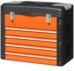 HOMCOM Werkzeugkiste, 49,7 x 25,3 x 40,7 cm Werkzeugkasten mit 4 Schubladen -...
