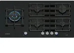 Siemens iQ700 ER9A6SH40, Schwarz, Integriert, 90 cm, Gaskochfeld, Geh&auml;rtetes Glas, 5