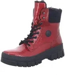 Rieker Y0220 33 Damen Schn&uuml;rboots Rot, Rot, Gr. 38 - Schwarz/Rot - 38